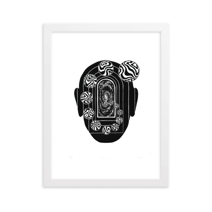 Poster - Inner Space Weiß / 30×40 cm artlia