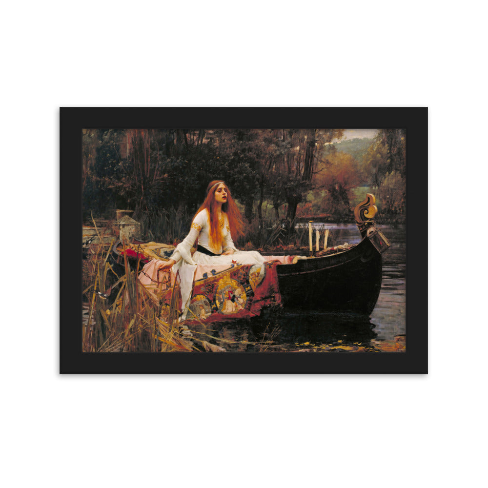 Poster - John William Waterhouse, Die Dame von Shalott Schwarz / 21×30 cm artlia