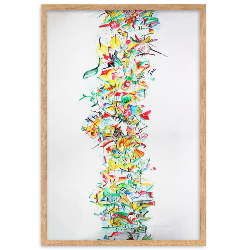 Poster - Lia Broecker-Jakob, Composition 2008-09-1 Oak / 61×91 cm artlia