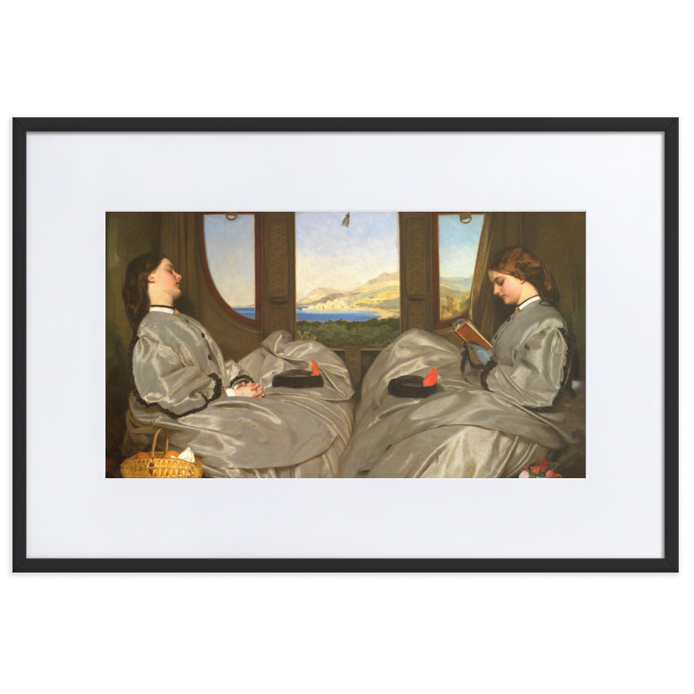 Poster mit Passepartout - Augustus Leopold Egg, The Travelling Companions Schwarz / 61×91 cm artlia