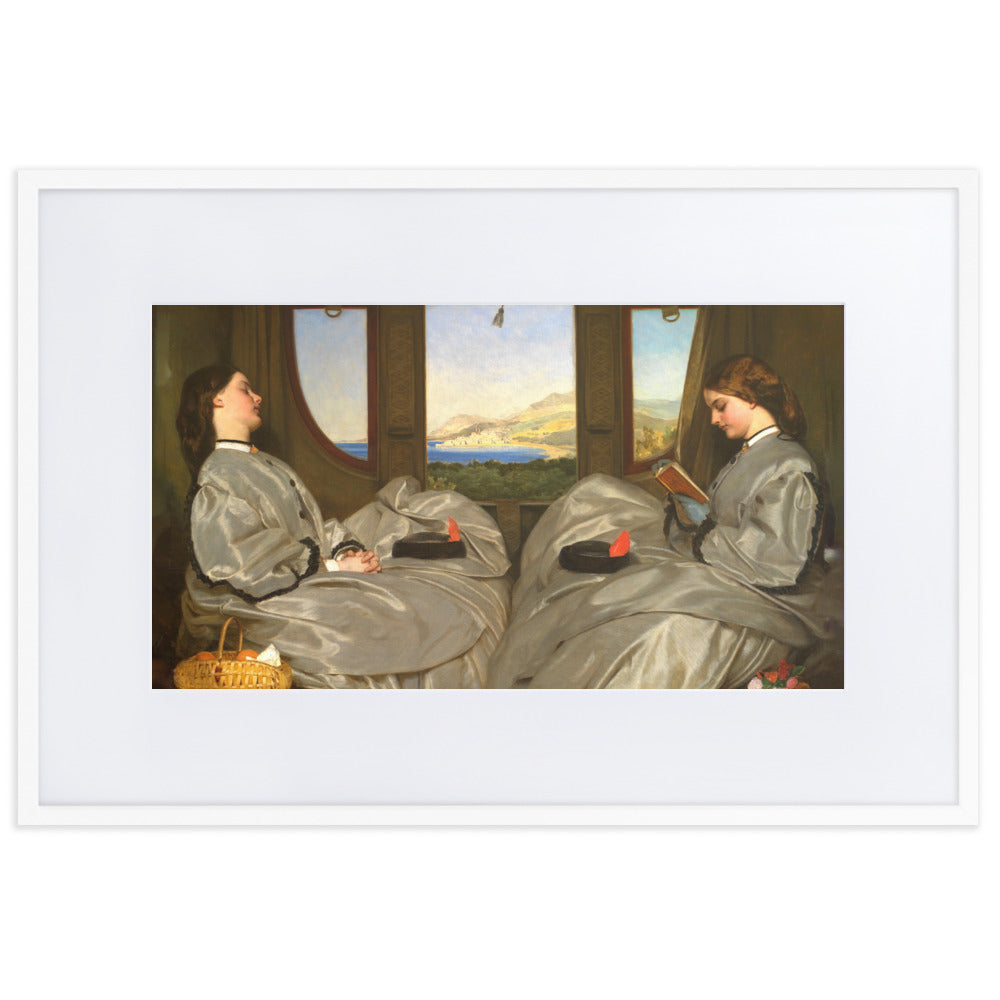 Poster mit Passepartout - Augustus Leopold Egg, The Travelling Companions Weiß / 61×91 cm artlia