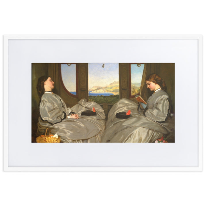 Poster mit Passepartout - Augustus Leopold Egg, The Travelling Companions Weiß / 61×91 cm artlia