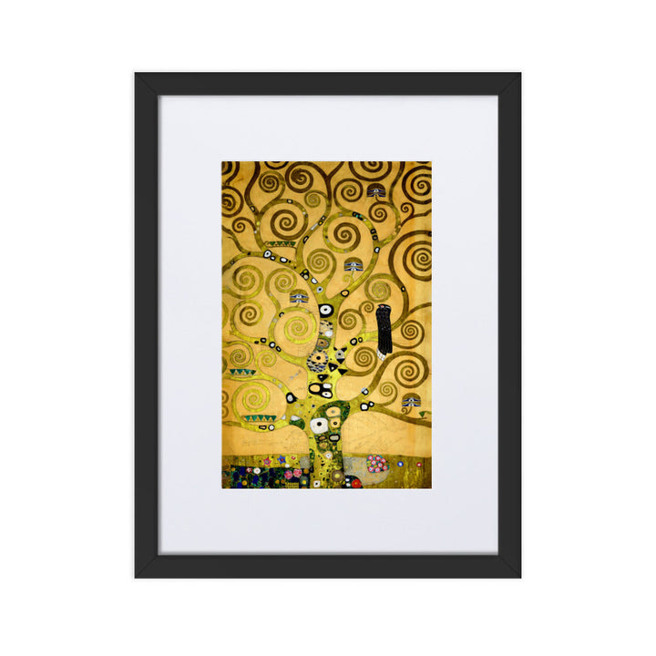 Poster mit Passepartout - Gustav Klimt, der Lebensbaum Schwarz / 30×40 cm artlia