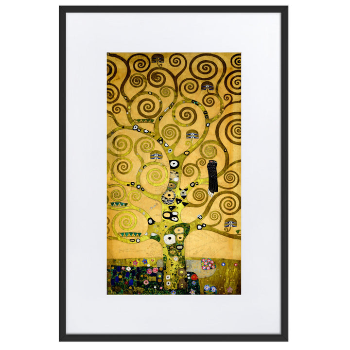 Poster mit Passepartout - Gustav Klimt, der Lebensbaum Schwarz / 61×91 cm artlia