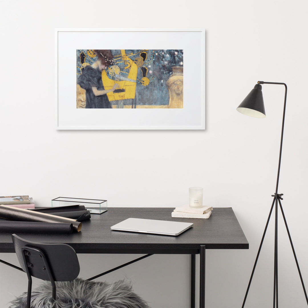 Poster mit Passepartout - Gustav Klimt, Die Musik artlia