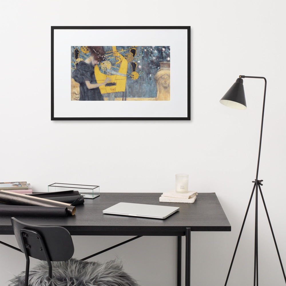 Poster mit Passepartout - Gustav Klimt, Die Musik artlia