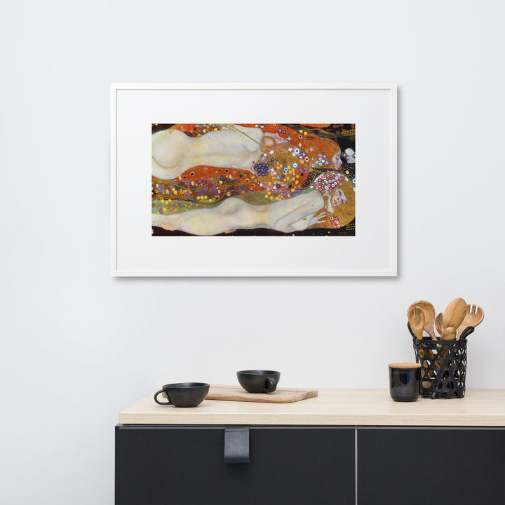 Poster mit Passepartout - Gustav Klimt, Wasserschlangen II artlia