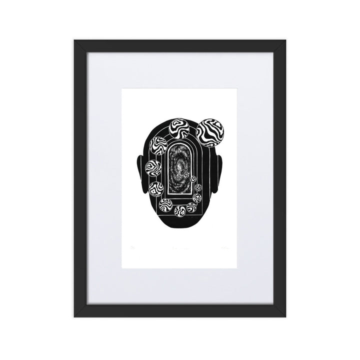 Poster mit Passepartout - Inner Space Schwarz / 30×40 cm artlia
