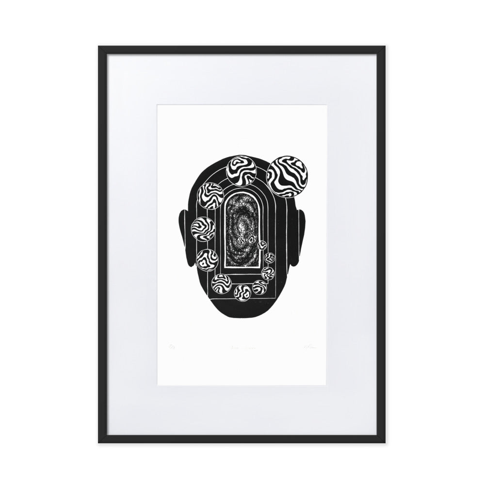 Poster mit Passepartout - Inner Space Schwarz / 50×70 cm artlia