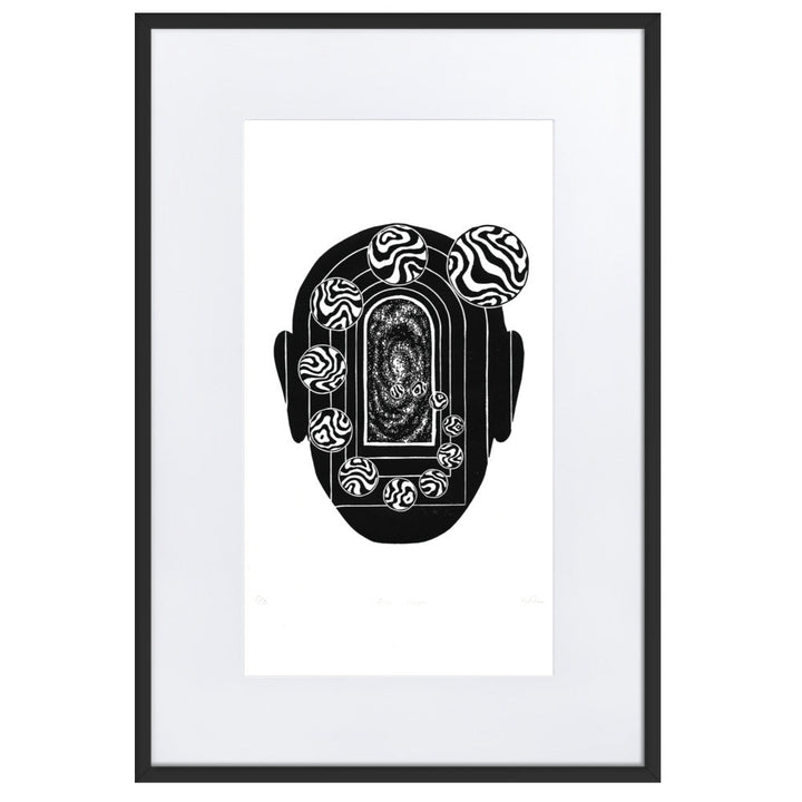 Poster mit Passepartout - Inner Space Schwarz / 61×91 cm artlia
