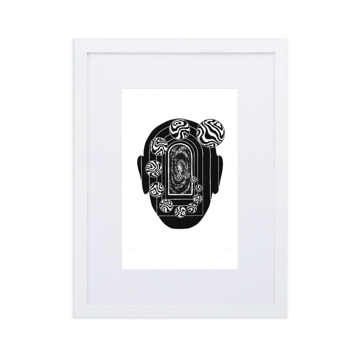 Poster mit Passepartout - Inner Space Weiß / 30×40 cm artlia