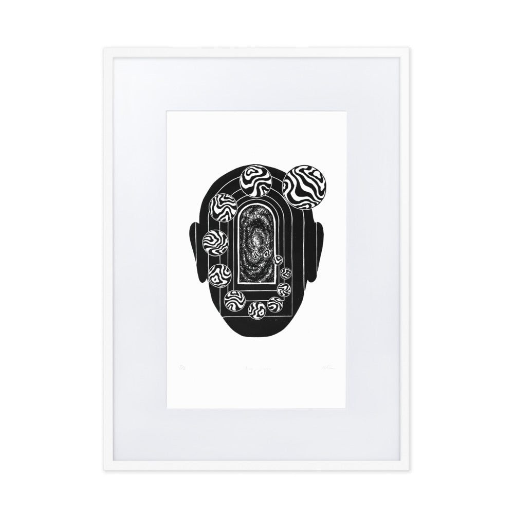 Poster mit Passepartout - Inner Space Weiß / 50×70 cm artlia