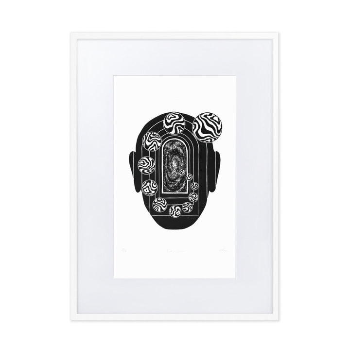 Poster mit Passepartout - Inner Space Weiß / 50×70 cm artlia
