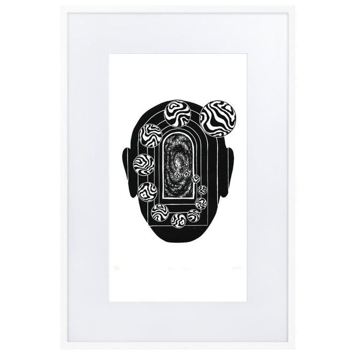 Poster mit Passepartout - Inner Space Weiß / 61×91 cm artlia