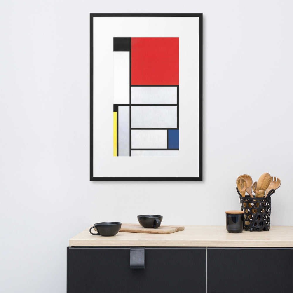 Poster mit Passepartout - Mondrian, Tableau I artlia