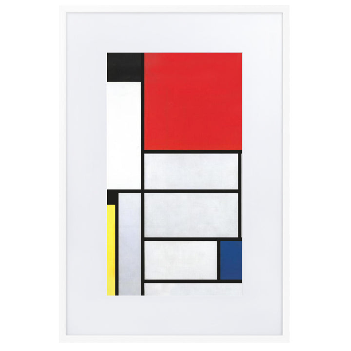 Poster mit Passepartout - Mondrian, Tableau I Weiß / 61×91 cm artlia