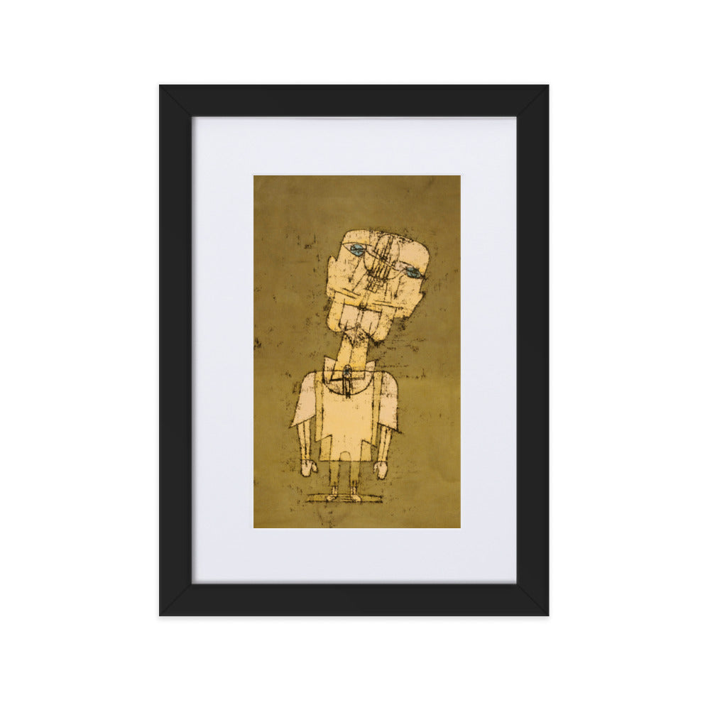 Poster mit Passepartout - Paul Klee, Gespenst eines Genies Ghost of a Genius Schwarz / 21×30 cm artlia