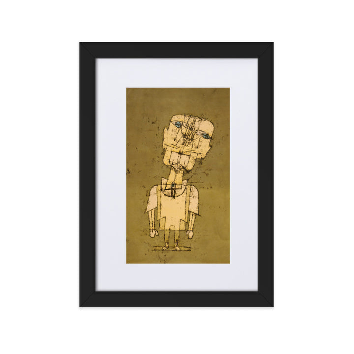 Poster mit Passepartout - Paul Klee, Gespenst eines Genies Ghost of a Genius Schwarz / 21×30 cm artlia