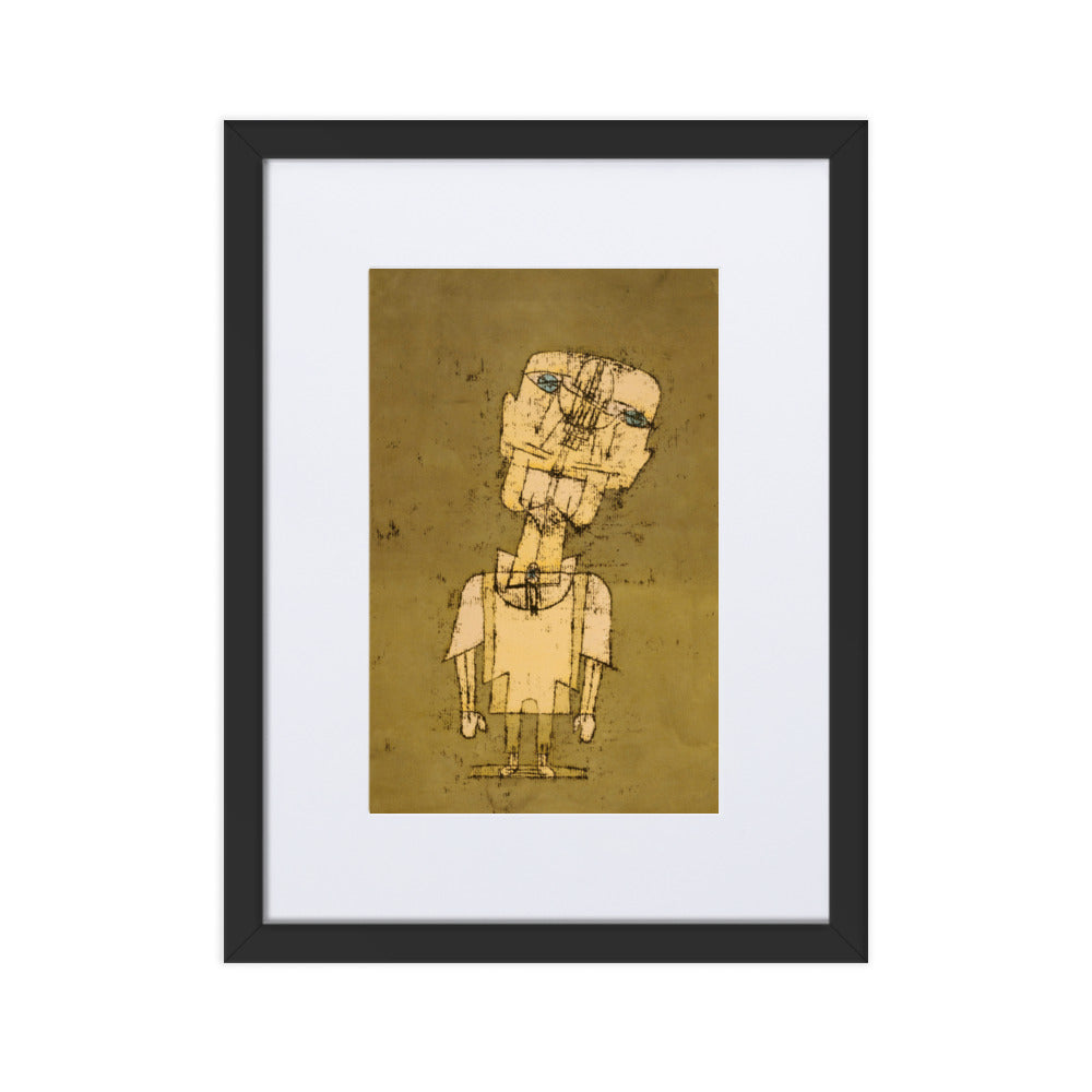 Poster mit Passepartout - Paul Klee, Gespenst eines Genies Ghost of a Genius Schwarz / 30×40 cm artlia