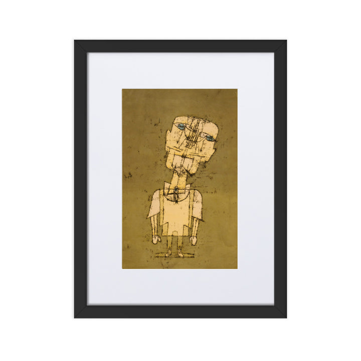 Poster mit Passepartout - Paul Klee, Gespenst eines Genies Ghost of a Genius Schwarz / 30×40 cm artlia