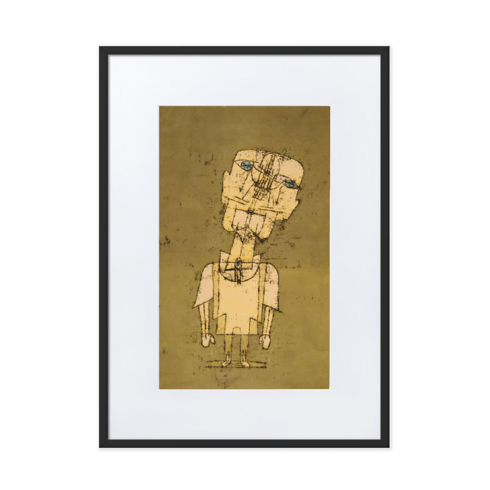 Poster mit Passepartout - Paul Klee, Gespenst eines Genies Ghost of a Genius Schwarz / 50×70 cm artlia