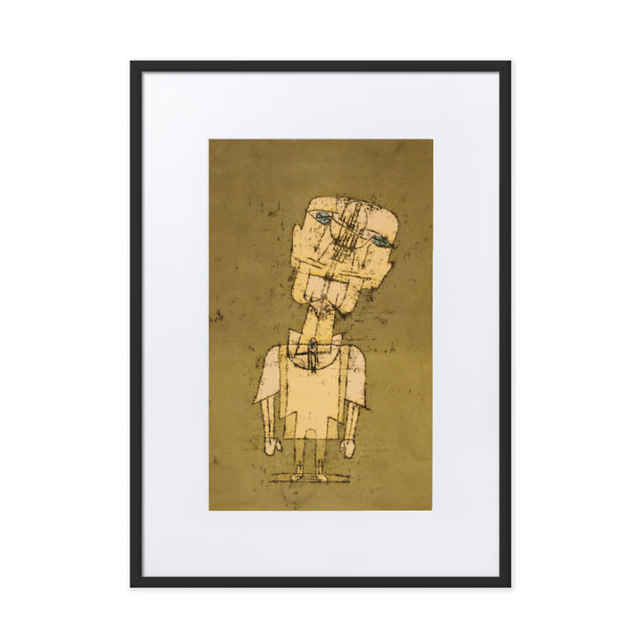 Poster mit Passepartout - Paul Klee, Gespenst eines Genies Ghost of a Genius Schwarz / 50×70 cm artlia