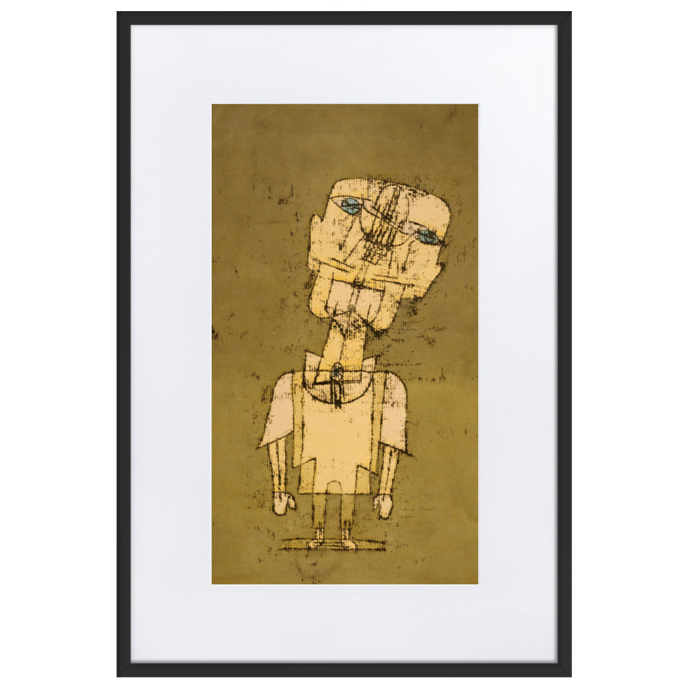 Poster mit Passepartout - Paul Klee, Gespenst eines Genies Ghost of a Genius Schwarz / 61×91 cm artlia