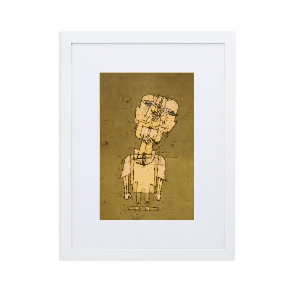 Poster mit Passepartout - Paul Klee, Gespenst eines Genies Ghost of a Genius Weiß / 30×40 cm artlia