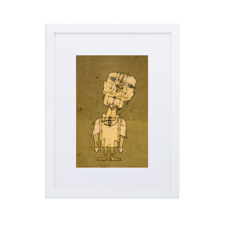 Poster mit Passepartout - Paul Klee, Gespenst eines Genies Ghost of a Genius Weiß / 30×40 cm artlia