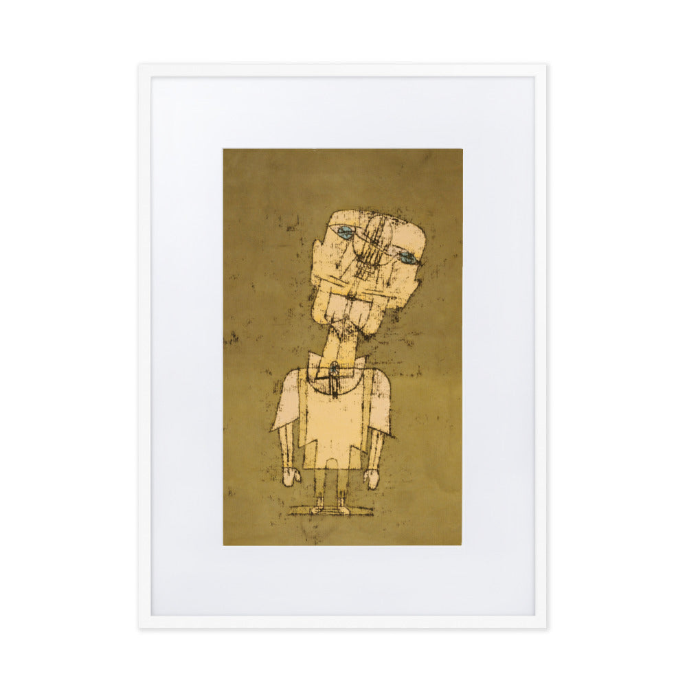 Poster mit Passepartout - Paul Klee, Gespenst eines Genies Ghost of a Genius Weiß / 50×70 cm artlia