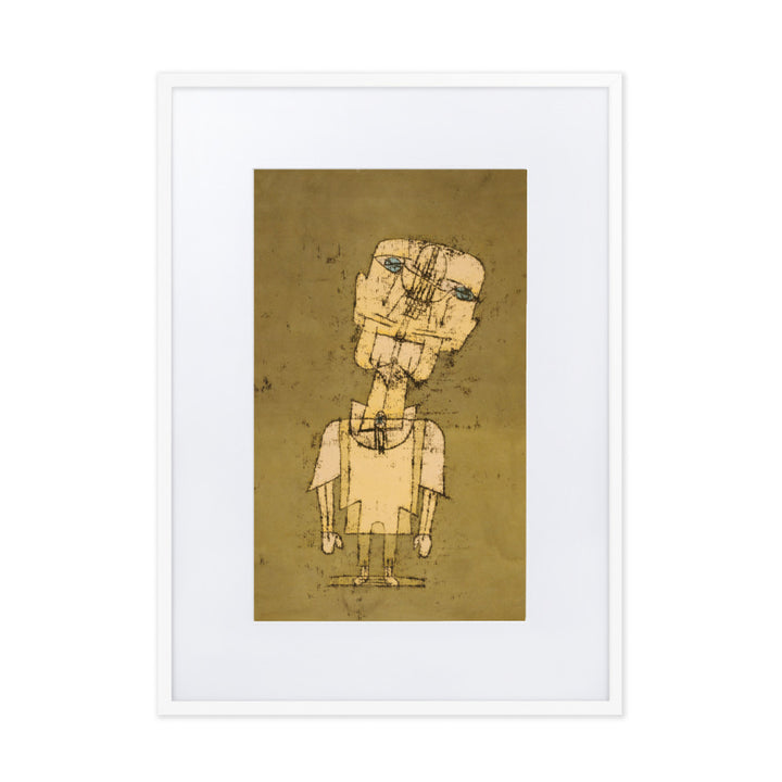 Poster mit Passepartout - Paul Klee, Gespenst eines Genies Ghost of a Genius Weiß / 50×70 cm artlia