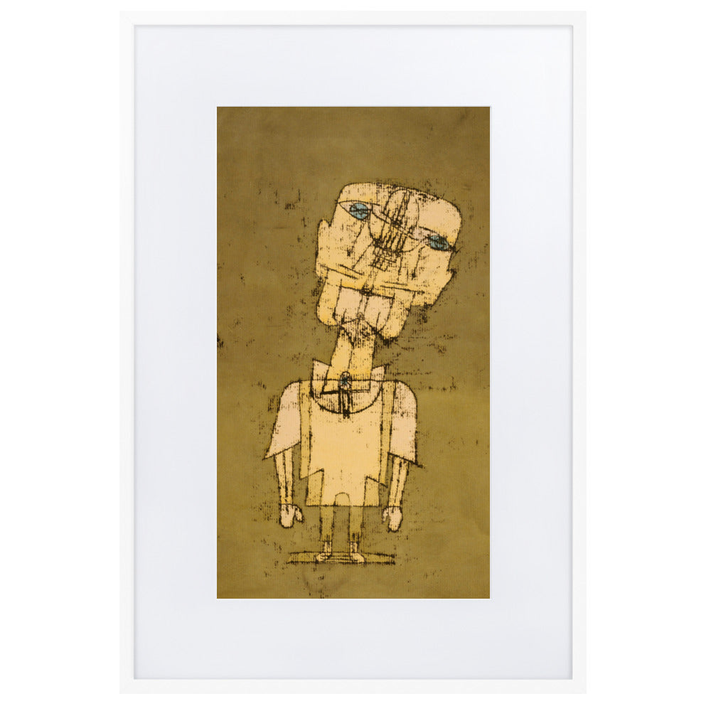 Poster mit Passepartout - Paul Klee, Gespenst eines Genies Ghost of a Genius Weiß / 61×91 cm artlia