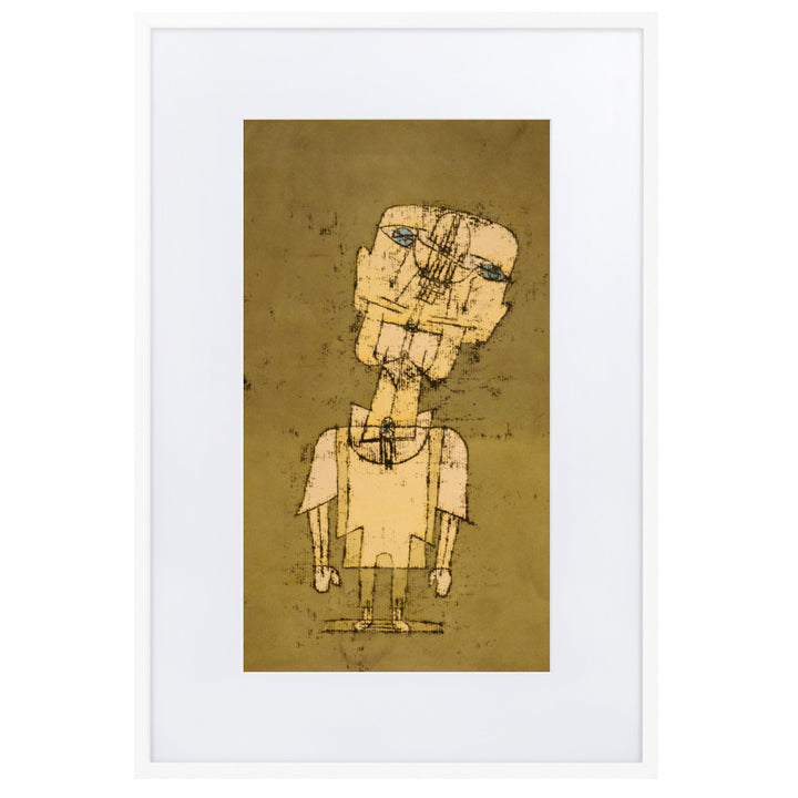 Poster mit Passepartout - Paul Klee, Gespenst eines Genies Ghost of a Genius Weiß / 61×91 cm artlia