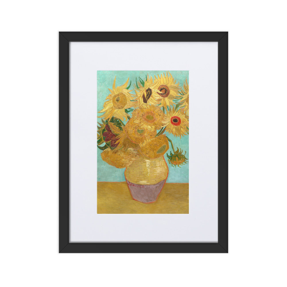 Poster mit Passepartout - Sonnenblumen, 1889 Schwarz / 30×40 cm artlia