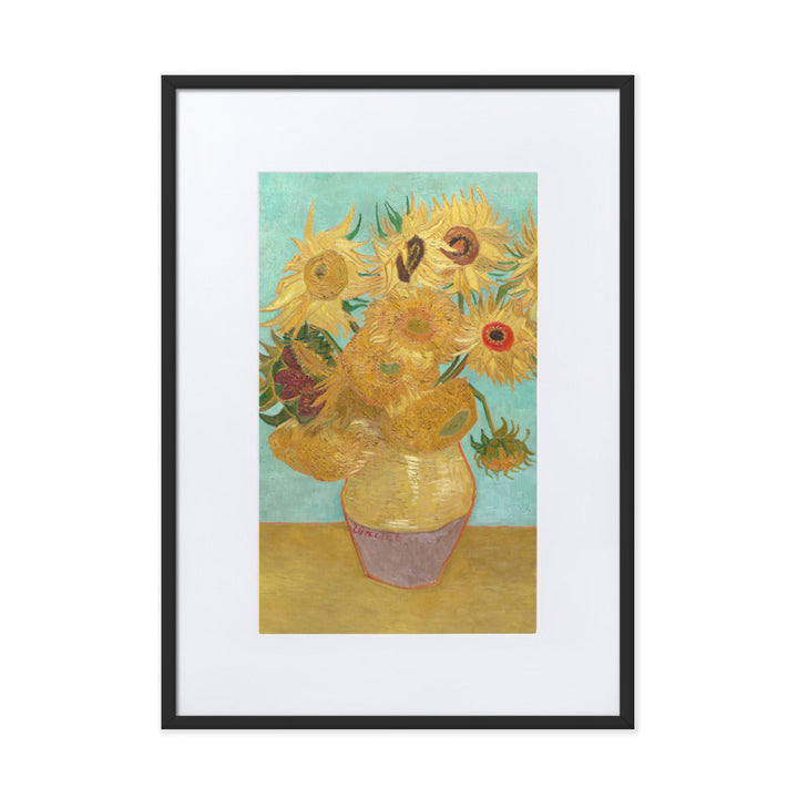 Poster mit Passepartout - Sonnenblumen, 1889 Schwarz / 50×70 cm artlia