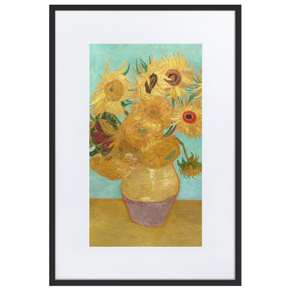 Poster mit Passepartout - Sonnenblumen, 1889 Schwarz / 61×91 cm artlia