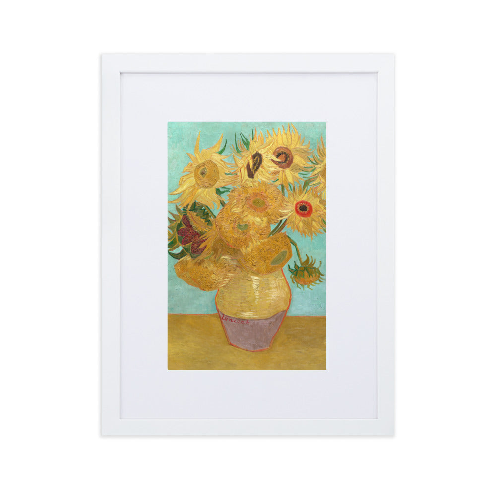 Poster mit Passepartout - Sonnenblumen, 1889 Weiß / 30×40 cm artlia