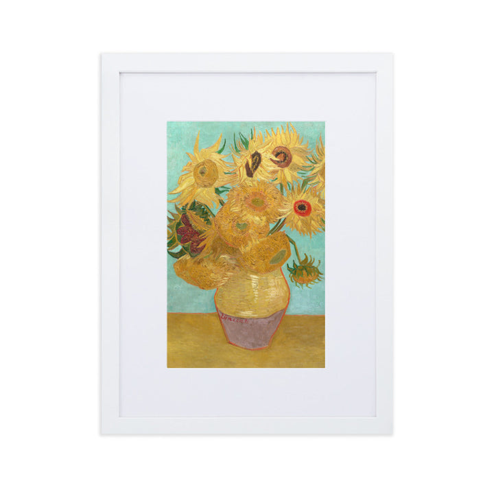 Poster mit Passepartout - Sonnenblumen, 1889 Weiß / 30×40 cm artlia