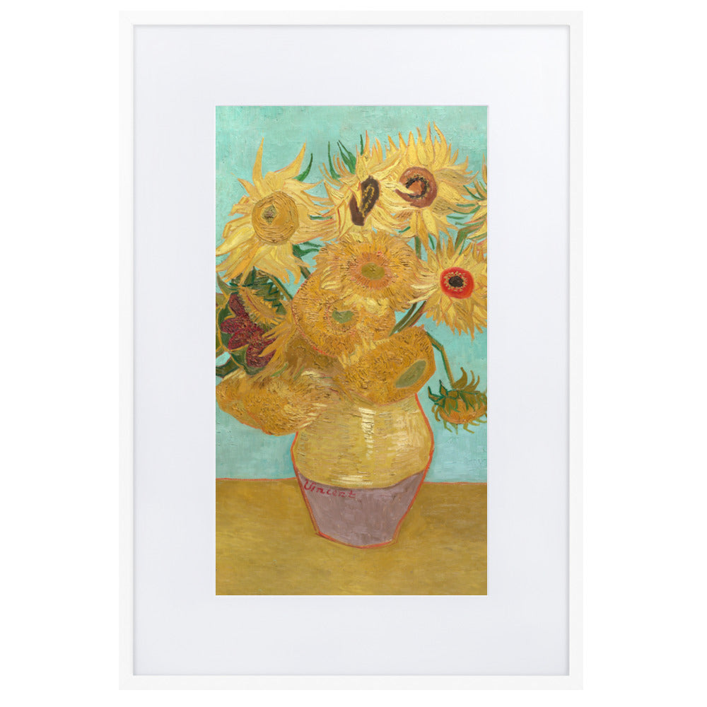 Poster mit Passepartout - Sonnenblumen, 1889 Weiß / 61×91 cm artlia