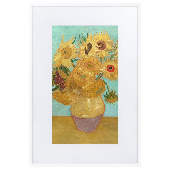 Poster mit Passepartout - Sonnenblumen, 1889 Weiß / 61×91 cm artlia