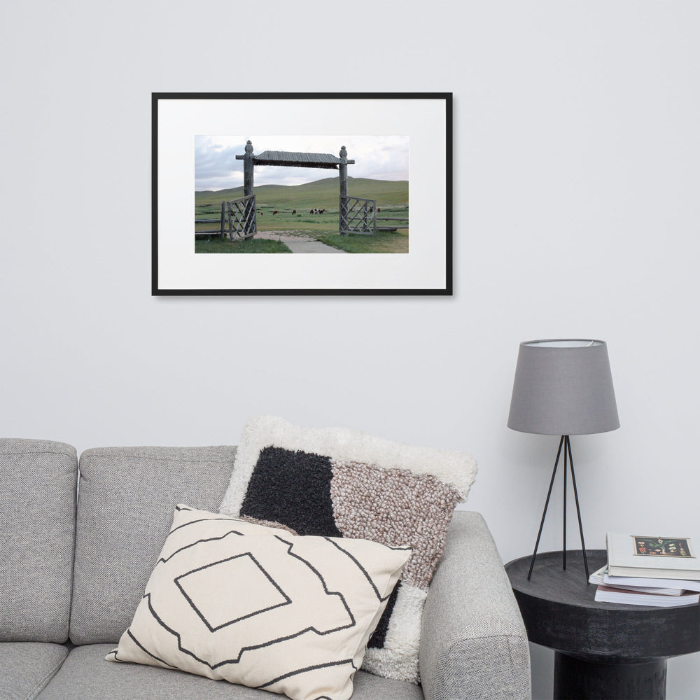 Poster mit Passepartout - The gateway to the steppes of Mongolia artlia