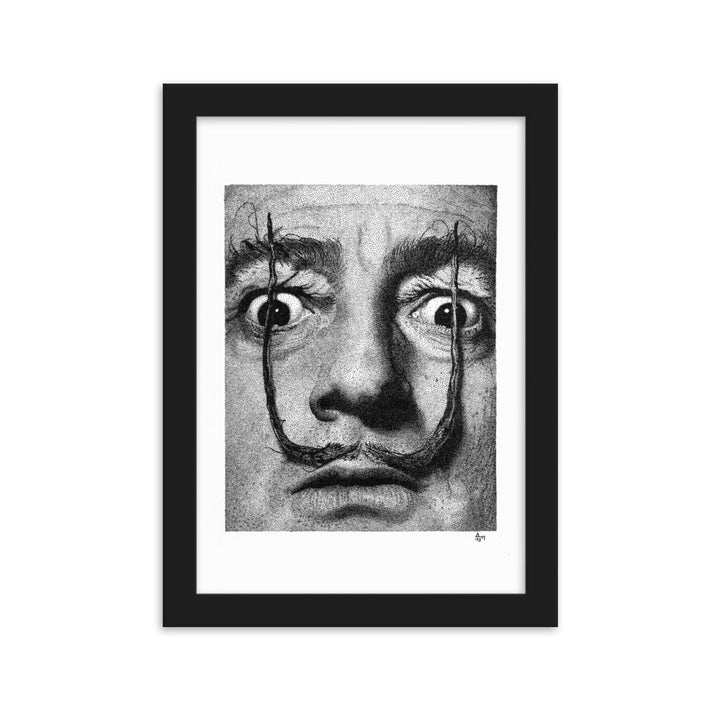 Poster mit Rahmen - Dali Schwarz / 21×30 cm artlia