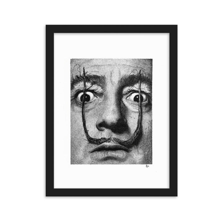 Poster mit Rahmen - Dali Schwarz / 30×40 cm artlia