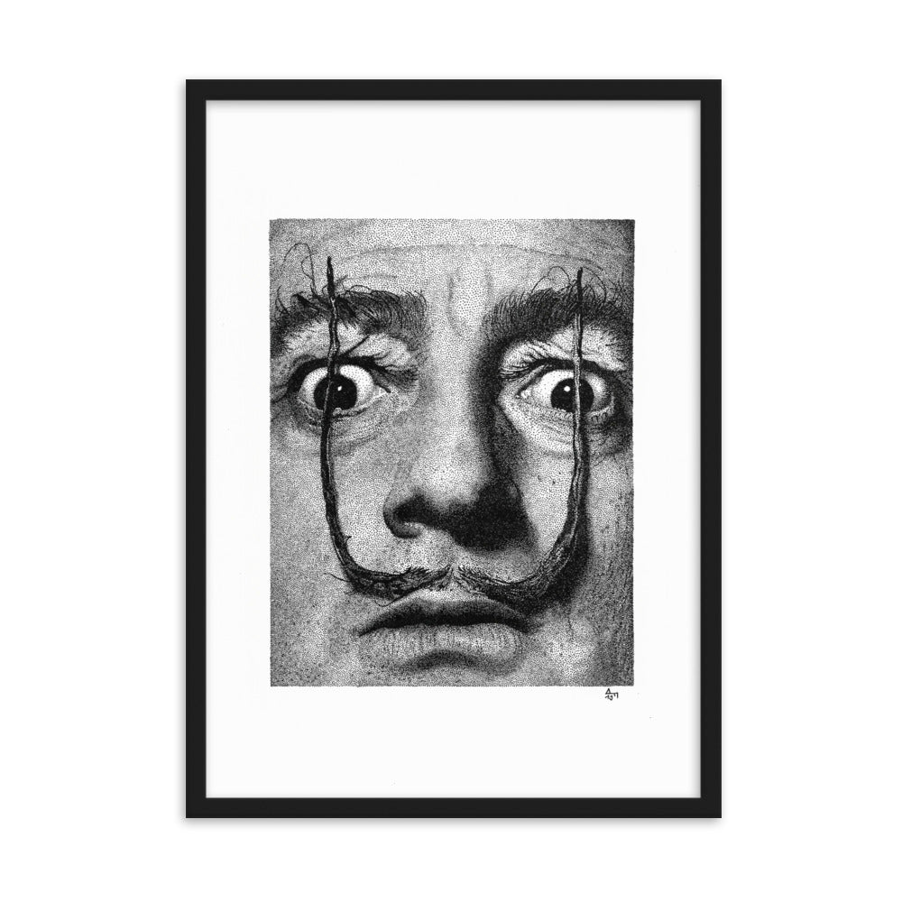 Poster mit Rahmen - Dali Schwarz / 50×70 cm artlia