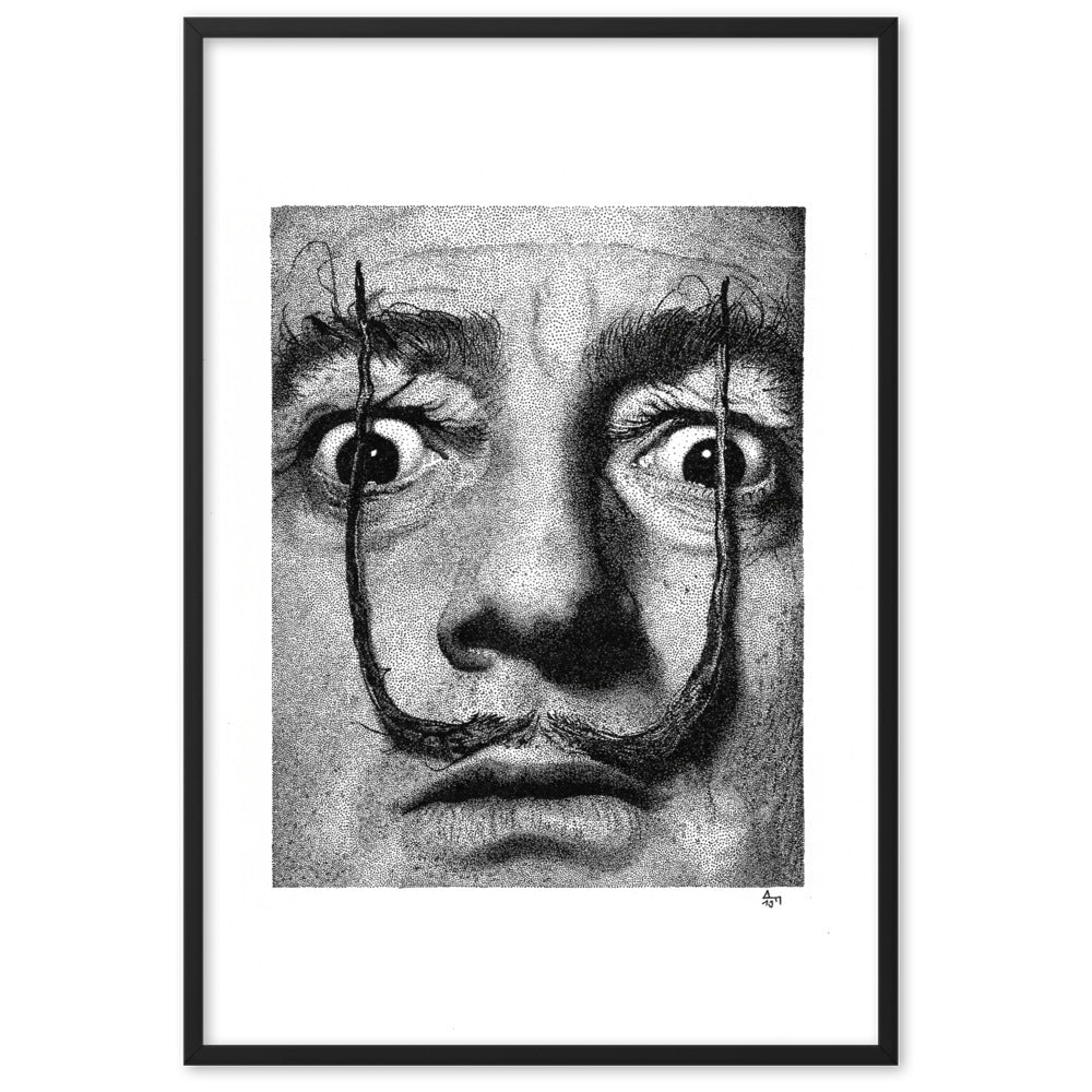 Poster mit Rahmen - Dali Schwarz / 61×91 cm artlia