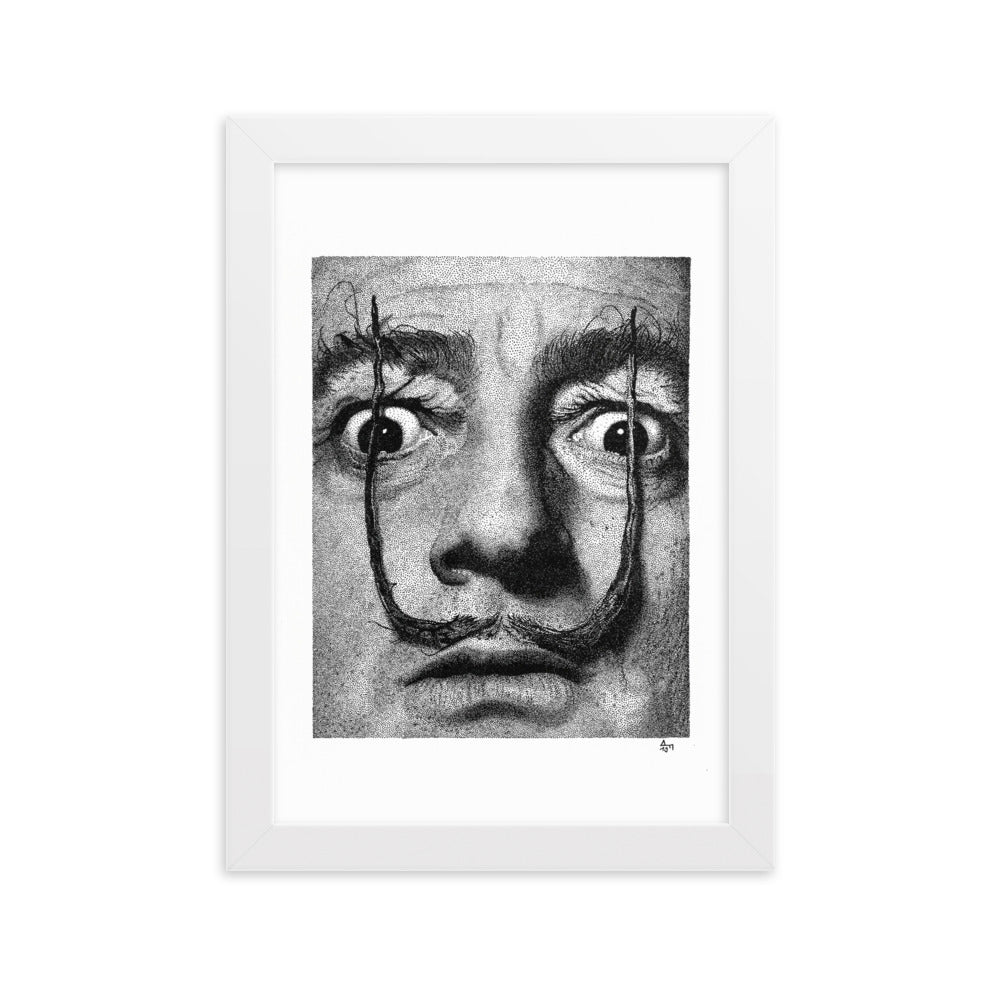 Poster mit Rahmen - Dali Weiß / 21×30 cm artlia