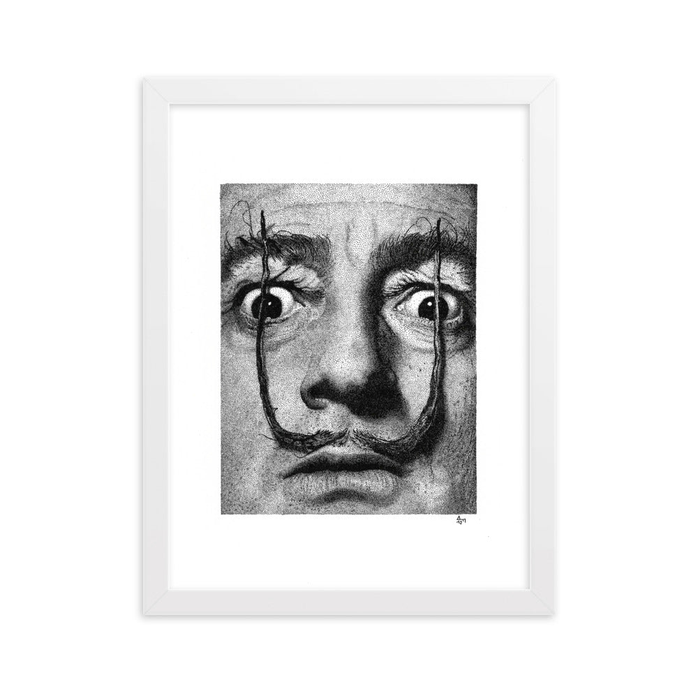 Poster mit Rahmen - Dali Weiß / 30×40 cm artlia