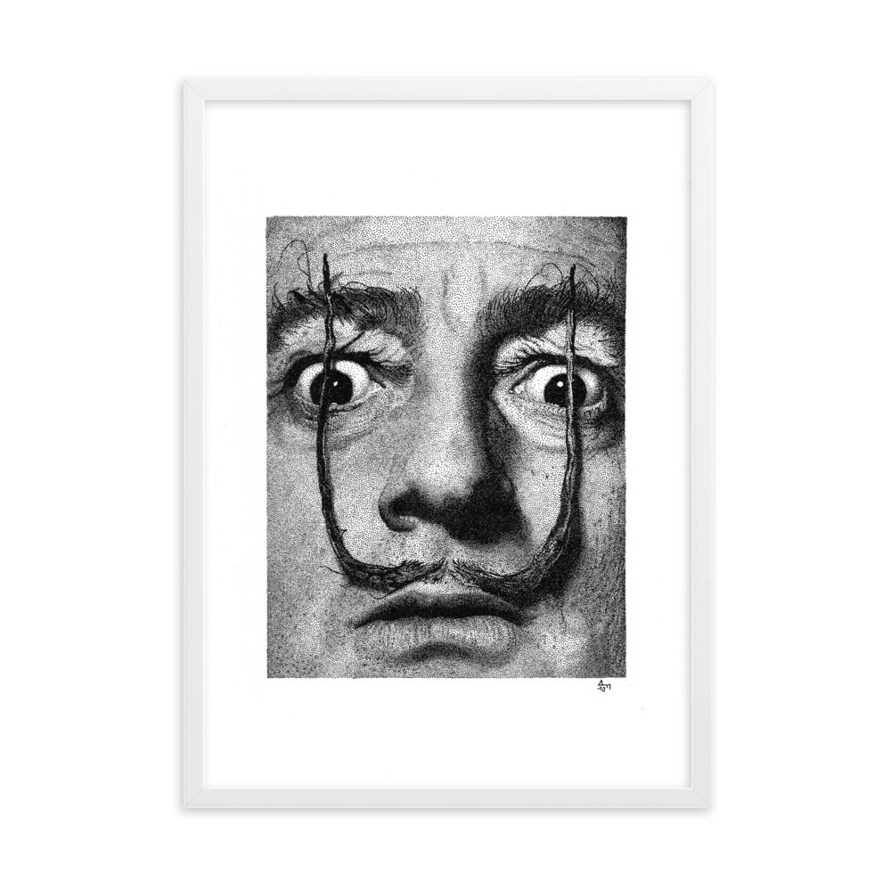 Poster mit Rahmen - Dali Weiß / 50×70 cm artlia
