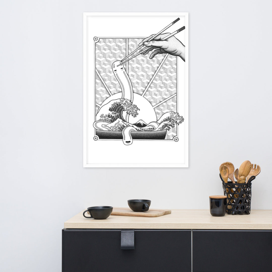 Poster mit Rahmen - Ghibli Ramen artlia