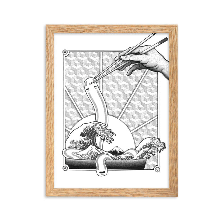 Poster mit Rahmen - Ghibli Ramen Oak / 30×40 cm artlia